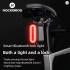 ROCKBROS Bicycle Tail Light With Lock Smart Brake Sensing Safety Warning IPX6 Waterproof Type-C Charging Cycling Rear Light 